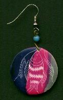 Soapstone Earring with Etched Fish