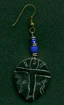 Soapstome Mask Earring